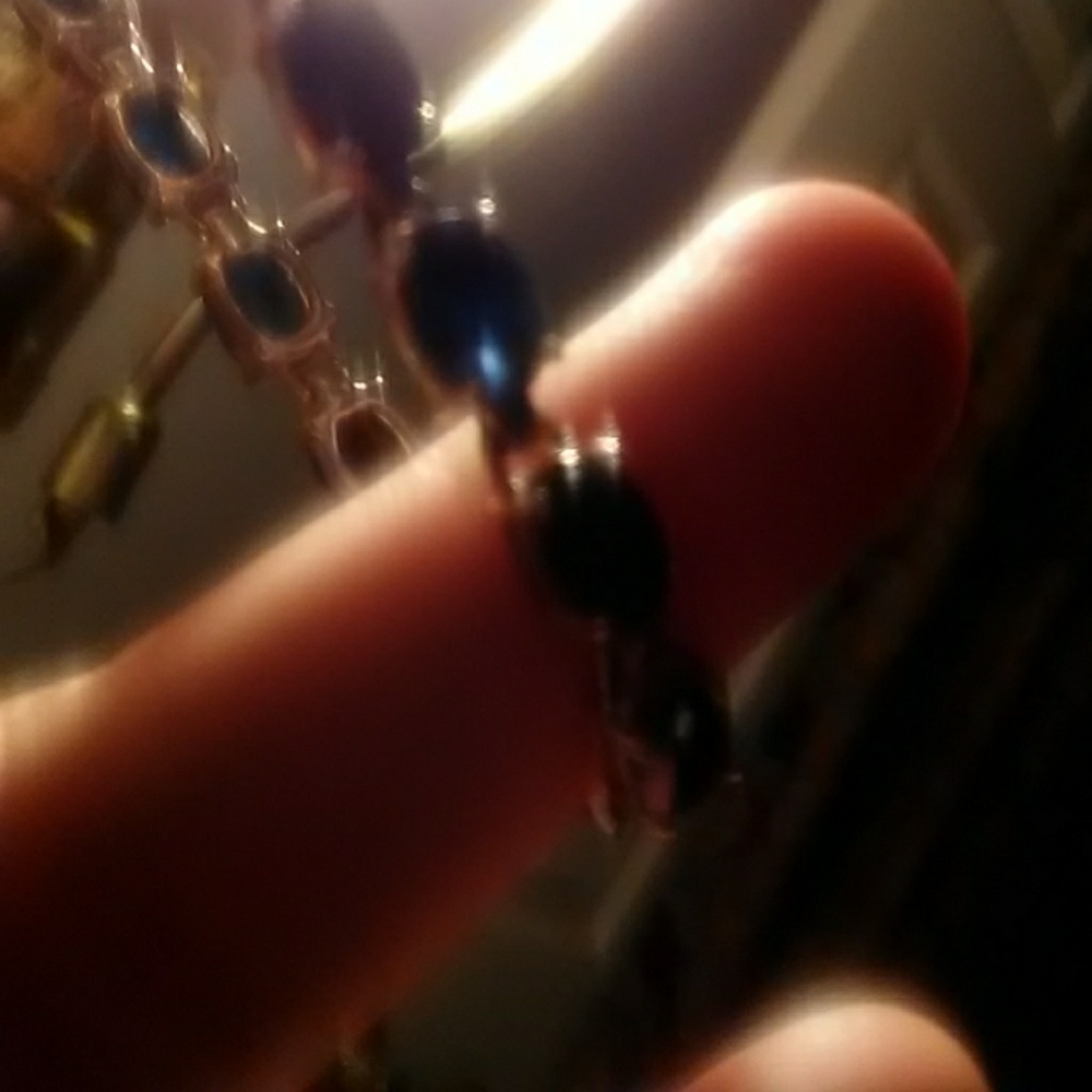 Deep blue sapphire bracelet. - Picture 6 of 7